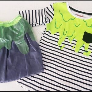 Cat & Jack Green and Black Kids Matching Set